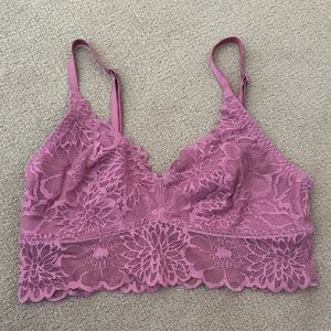 PINK by Victorias Secret Women's Lace Bralette - Dusty Rose. Small.